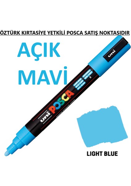 Posca Açık Mavi Marker Pc-5m (1.8-2.5mm) Poska PC5M Pc - 5m