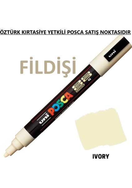 Posca Fildişi Marker Pc-5m (1.8-2.5mm) Poska PC5M Pc - 5m