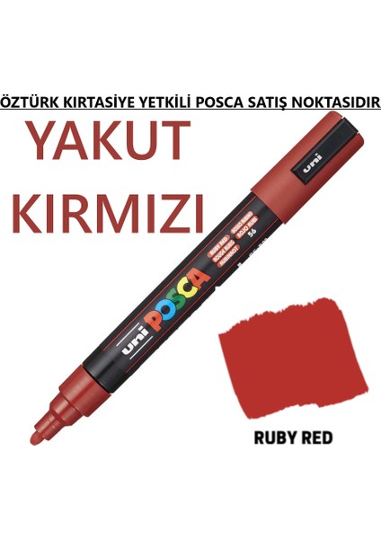 Posca Yakut Kırmızı Marker Pc-5m (1.8-2.5mm) Poska PC5M Pc - 5m