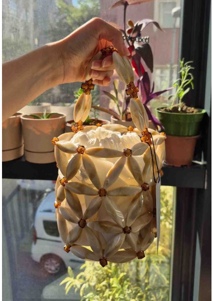 Luna El Yapımı Çiçek Desenli Boncuk Çanta - Özel Tasarım Yazlık El Çantası