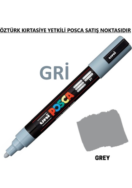 Posca Gri Marker Pc-3m (0.9-1.3mm) Poska PC3M Pc - 3m