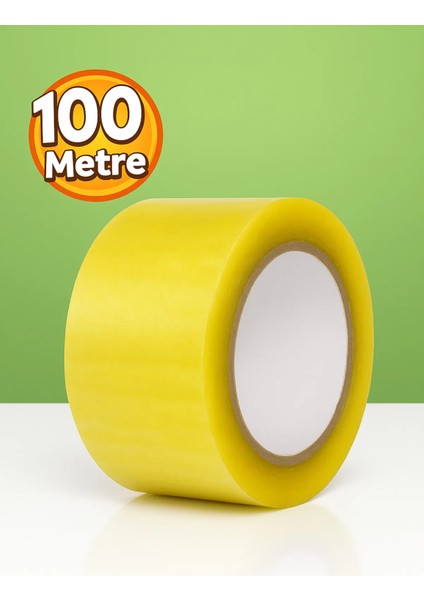 Koli Bandı 45 mm x 100 mt Şeffaf Güçlü Yapışkanlı Kopmayan Bant