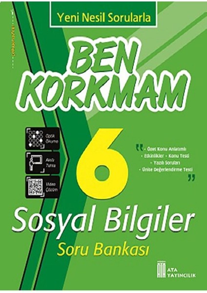 Ata 6.sınıf Ben Korkmam Sosyal Bilgiler + 27 Deneme Sınavı