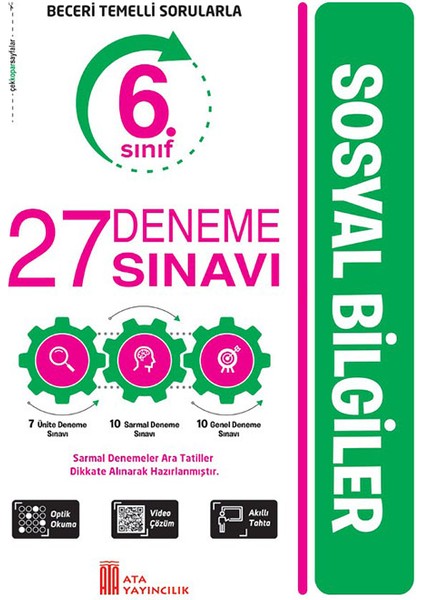 Ata 6.sınıf Ben Korkmam Sosyal Bilgiler + 27 Deneme Sınavı