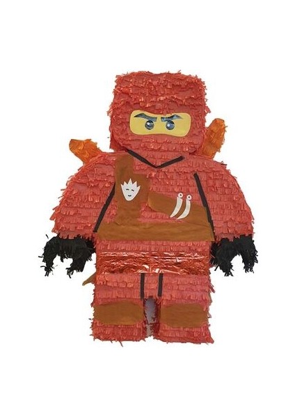 Ninja Şekilli Pinyata Kırmızı Renk 49X10X64CM