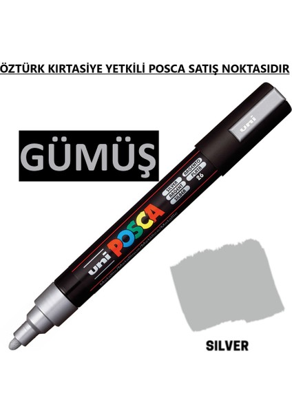 Posca Gümüş Marker Pc-3m (0.9-1.3mm) Poska PC3M Pc - 3m
