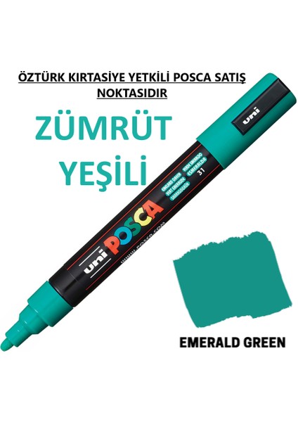 Posca Zümrüt Yeşili Marker Pc-3m (0.9-1.3mm) Poska PC3M Pc - 3m