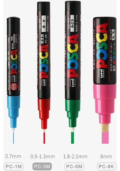 Posca Elma Yeşili Marker Pc-3m (0.9-1.3mm) Poska PC3M Pc - 3m