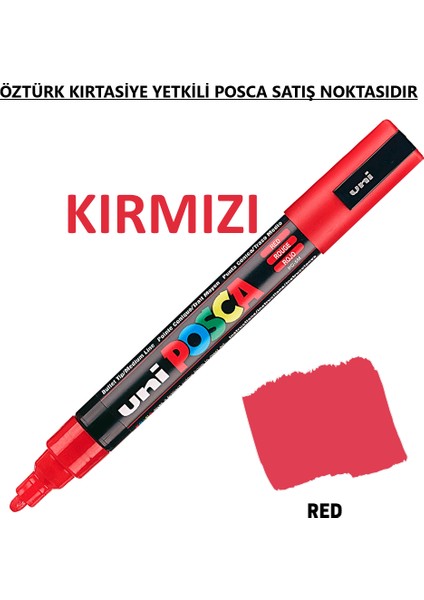 Posca Kırmızı Marker Pc-3m (0.9-1.3mm) Poska PC3M Pc - 3m