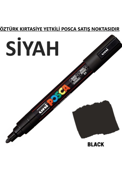 Posca Siyah Marker Pc-3m (0.9-1.3mm) Poska PC3M Pc - 3m