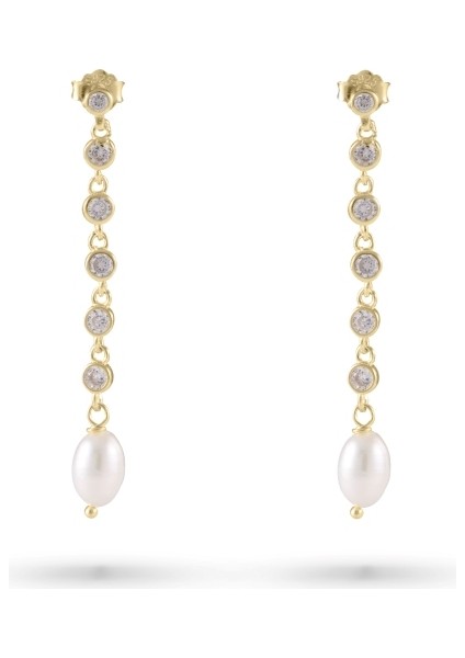 Juileta İnci Küpe - Gold