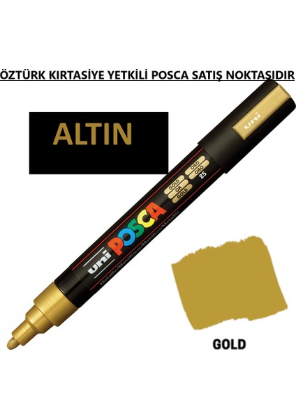 Posca Altın Marker Pc-3m (0.9-1.3mm) Poska PC3M Pc - 3m