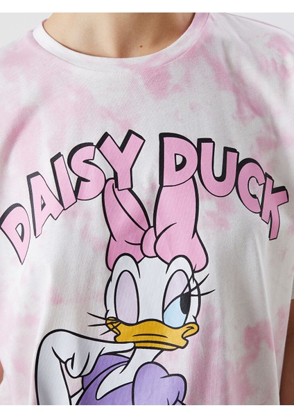 Yeni Sezon Bisiklet Yaka Daisy Duck Baskili Kadin Tisort - S5OY20Z8 modelleri