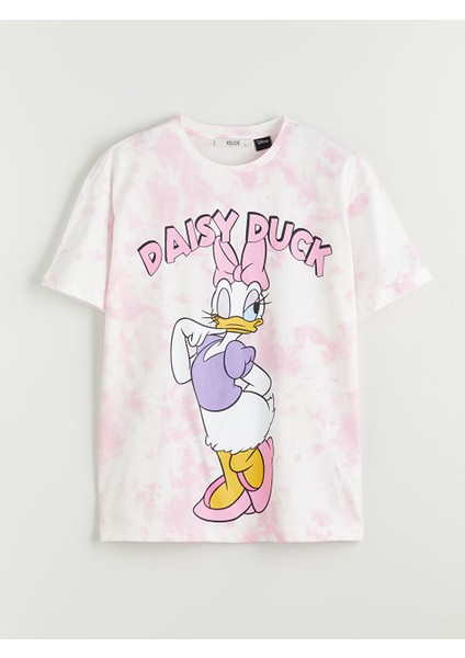 Yeni Sezon Bisiklet Yaka Daisy Duck Baskili Kadin Tisort - S5OY20Z8 indirimleri
