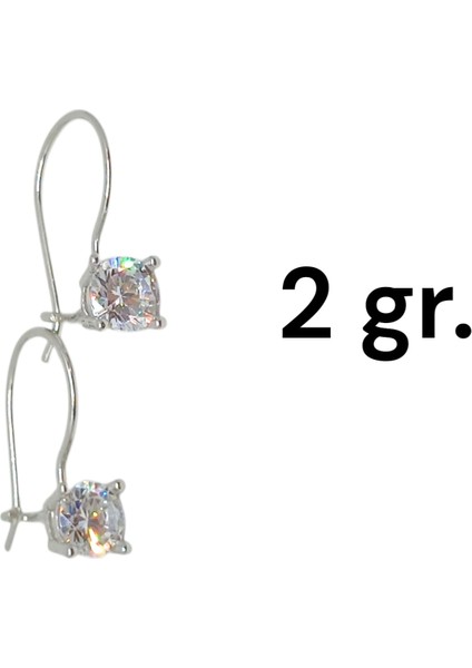 925 Ayar Gümüş Kanca Model Tek Taş Küpe – Zarif ve Şık Tasarım modelleri