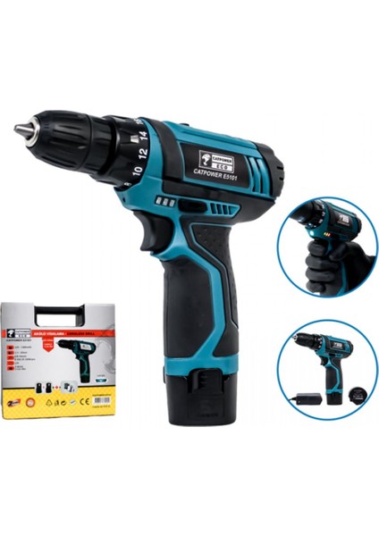 12V Li-Ion 1.3 Ah Akülü Vidalama Aracı, Hafif ve Güçlü Performans Sağlar