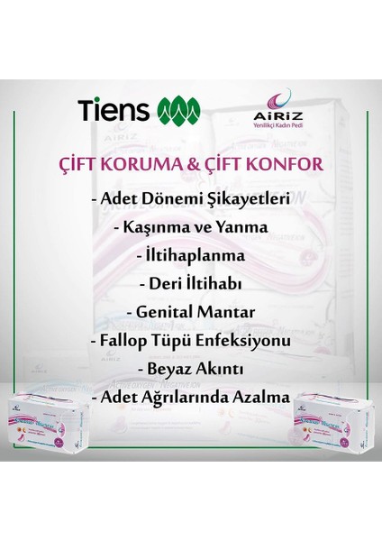 ( 3 Paket ) Tiens Airiz Hijyenik Ped 6'lı Set indirimleri