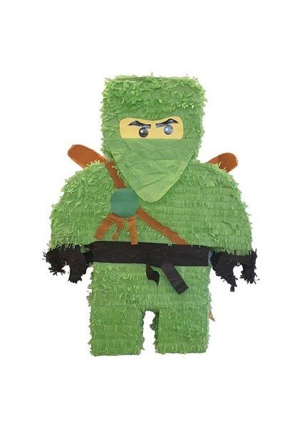 Ninja Şekilli Pinyata Yeşil Renk 49X10X64CM