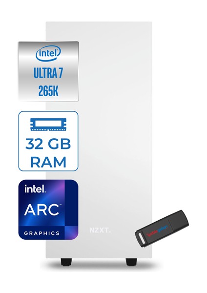 Minix H210 Intel Core Ultra 7 265K 32GB (6400MHZ) Ddr5 4tb 6000/7100MB/S SSD Intel Arc Grafik Freedos 500W Kompakt Is Bilgisayari ZETM265KH21008