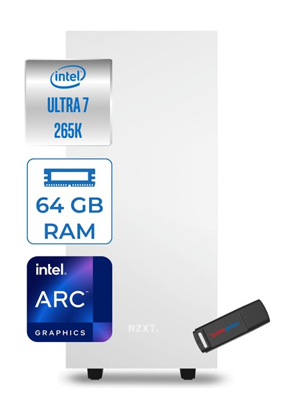 Minix H210 Intel Core Ultra 7 265K 64GB (6400MHZ) Ddr5 4tb 6000/7100MB/S SSD Intel Arc Grafik Windows 11 Pro 500W Kompakt Is Bilgisayari ZETM265KP21016