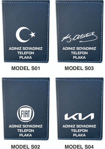 Oto Ruhsat Kılıfı Suni Deri Dikişli Uv Kabartma Baskılı Siyah fırsatları