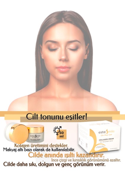 Kolajen Krem Gün boyu ışıltı, göz çevresi-yüz-boyun kremi, alkol veya paraben içermez, bitkisel ürün