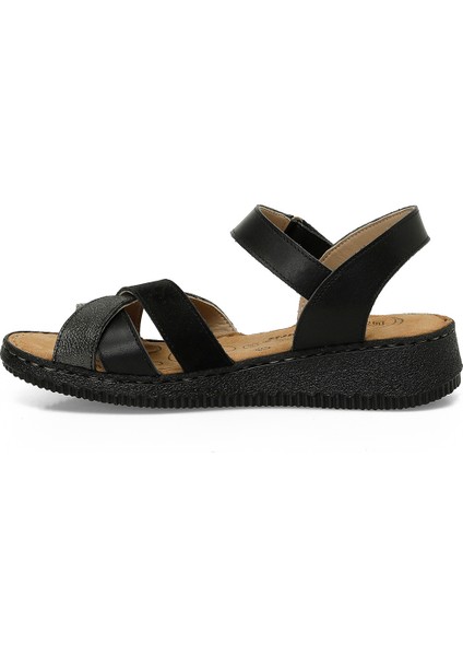 105502.Z5FX Siyah Kadın Comfort Sandalet modelleri