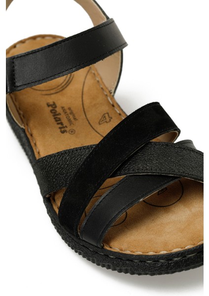 105502.Z5FX Siyah Kadın Comfort Sandalet