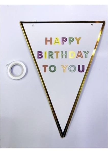 Happy Birthday To You Flama Bayrak Süsü
