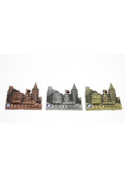 Metal Istanbul Temalı Yöresel Magnet Model 3