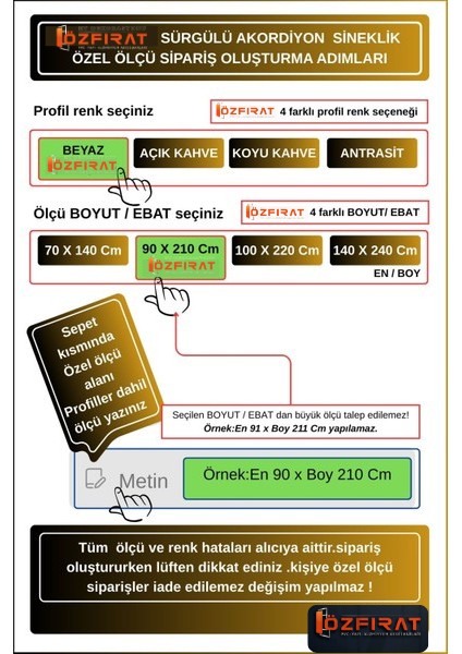 Plise Pileli Sürgülü [EN70 x Boy 140CM] Akordiyon Kayar Kapı - Pencere Sineklik (Demir Kapı ,ahşap Kapı, Çelik Kapı Pimapen Kapı Sinekliği