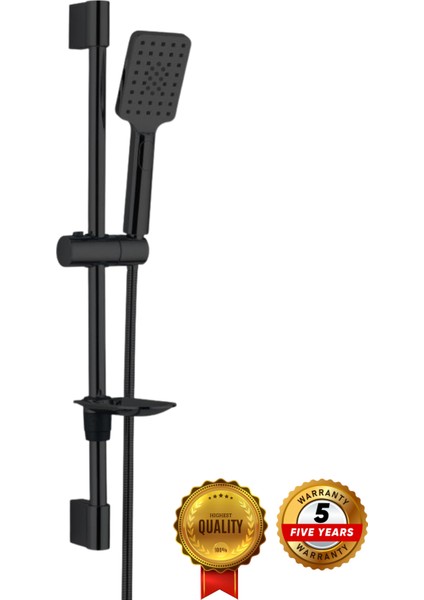 Dusj Siyah Sürgülü Duş Seti 5 Yıl Garantili