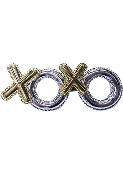 Gümüş Renk Xoxo Yazılı Parti Gözlüğü