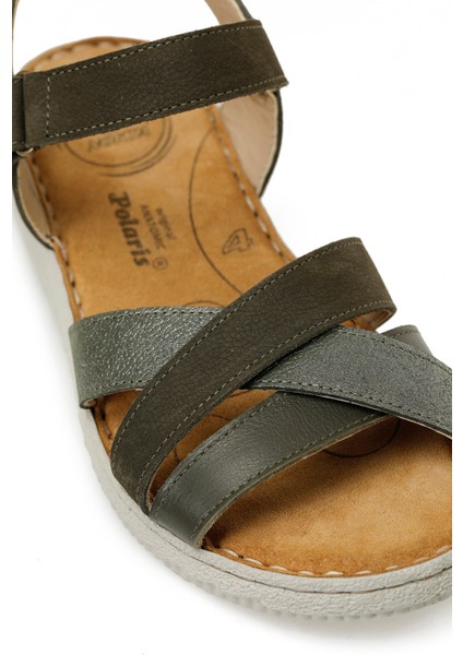 105502.Z5FX Haki Kadın Comfort Sandalet