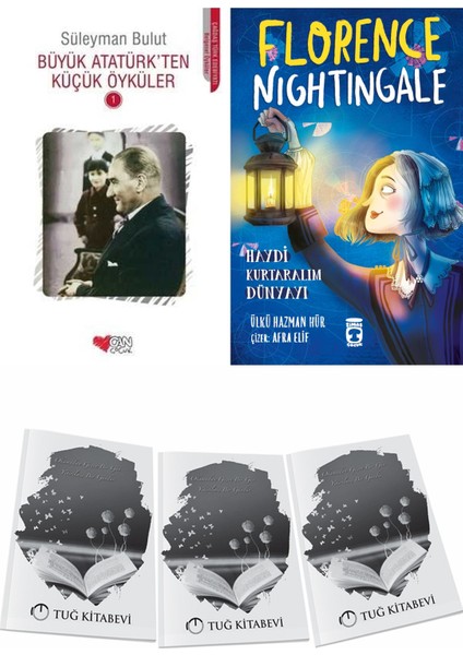 Büyük Atatürk'ten Küçük Öyküler 1 ve Florence Nightingale Haydi Kurtaralım Dünyayı 2 + Hediyeli