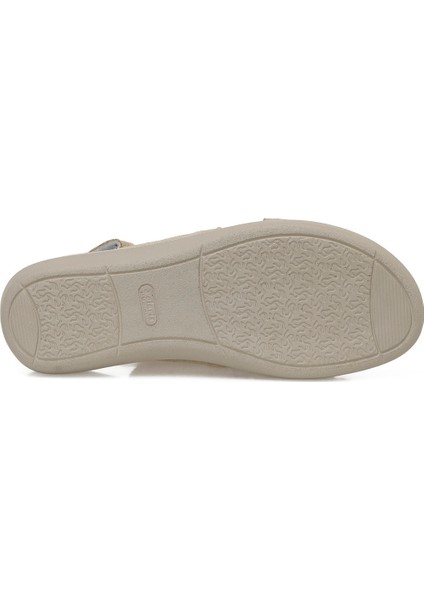 105521.Z5FX Bej Kadın Comfort Sandalet