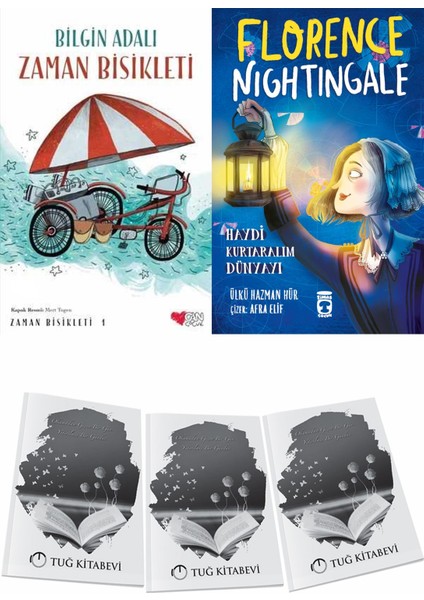 Zaman Bisikleti 1 ve Florence Nightingale Haydi Kurtaralım Dünyayı 2 + Hediyeli