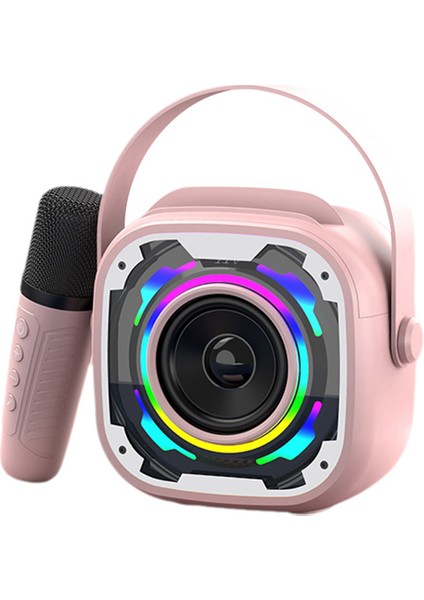 Bluetooth v5.3 Rgb Işık Bluetooth Hoparlör Kablosuz Mikrofon Parti Karaoke