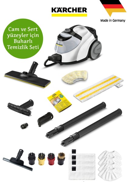 Yedek Temizlik Seti ve Sc 5 Easyfix Iron Plug Buharlı Temizlik Makinesi +Tüy&Tiftik toplama Makinesi