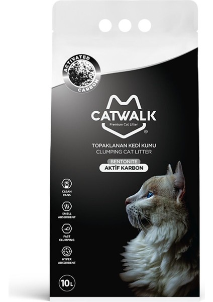 2 x 10 Lt Aktif Karbonlu Bentonit Topaklanan Kedi Kumu