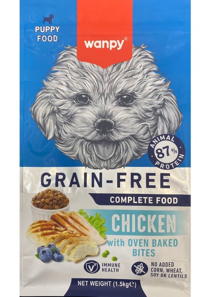 Tahılsız Süper Premium %89 Hayvansal Protein Içerikli Tavuklu 1.5 kg Yavru Köpek Maması