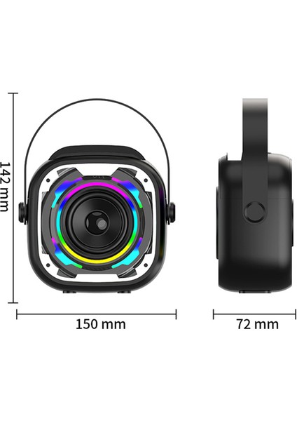 Bluetooth V5.3 Rgb Işık Bluetooth Hoparlör Kablosuz Mikrofon Parti Karaoke fiyatları