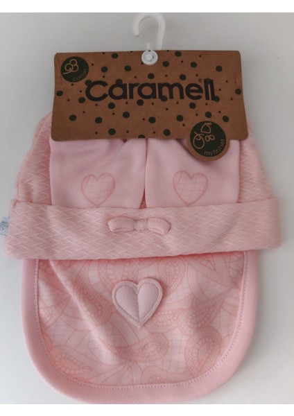 My Baby Kumsal 4lü Takım Aksesuar Eldiven Önlük Bere Tıny Lace Mini Dantel 2081