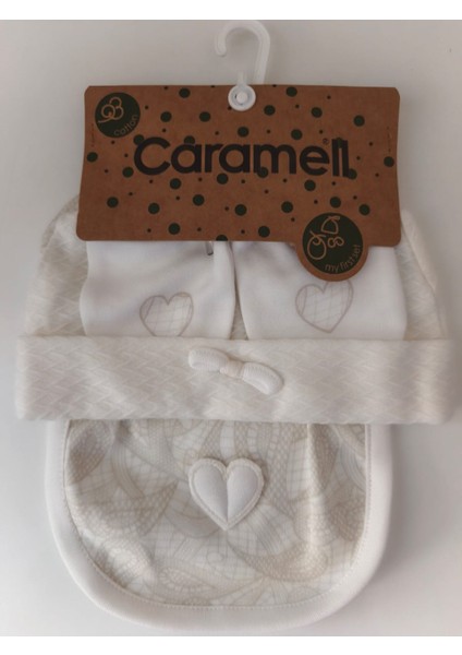 My Baby Kumsal 4lü Takım Aksesuar Eldiven Önlük Bere Tıny Lace Mini Dantel 2081