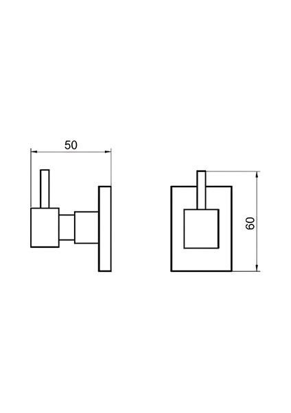 Tekli %100 Pirinç Kare Bornoz Askılığı – Duvar Tipi, Paslanmaz, Şık Banyo Askısı fiyatları