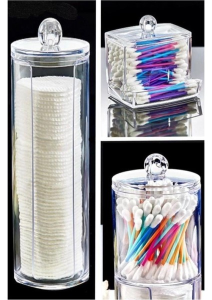 Beyaz 3'lü Makyaj Organizer Seti, Şık ve Kullanışlı Depolama Çözümleri