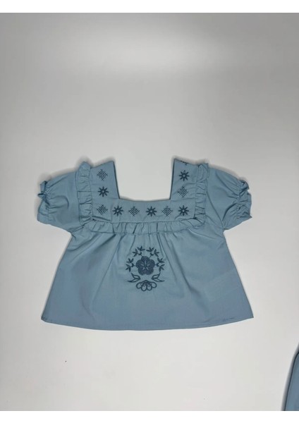 Kız Bebek Ikili Nakışlı %100PAMUKLU Şortlutakım modelleri