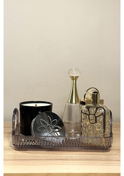 Gri Dayanıklı Polikarbonat Makyaj ve Kozmetik Düzenleyici Banyo Rafı modelleri