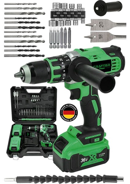 Çift Bataryalı Darbeli Akülü Matkap Seti, 30 Parça, Güç ve Pratiklik