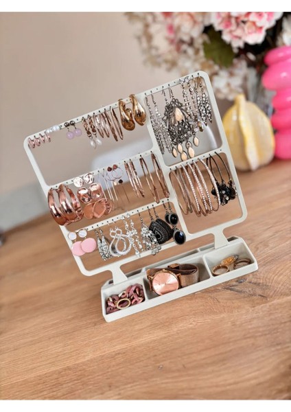 Beyaz Takı Düzenleyici, Çanta ve Stand, Yüzük, Küpe ve Saat Saklama Alanı fiyatları